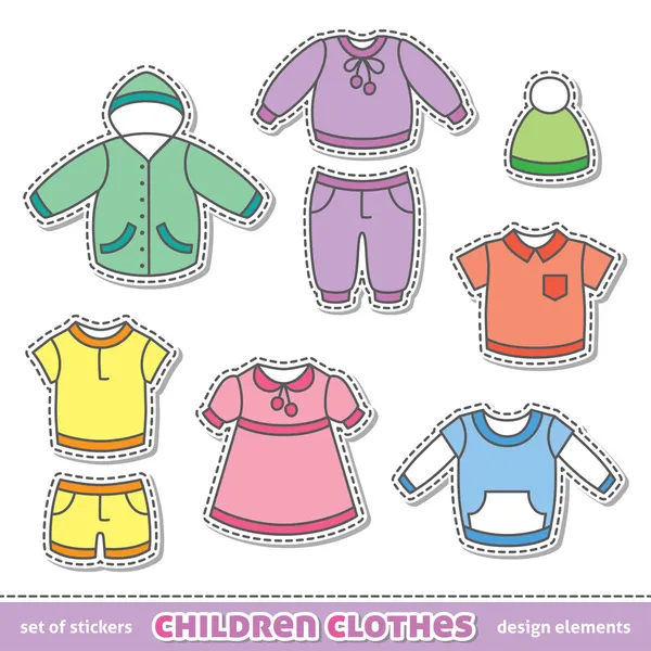 Children clothes — Stock Vector