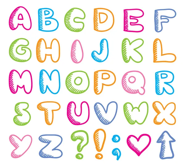 Alphabet drôle — Image vectorielle