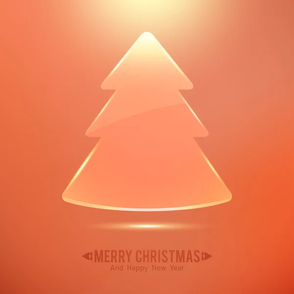 Glass christmas tree — Stock Vector