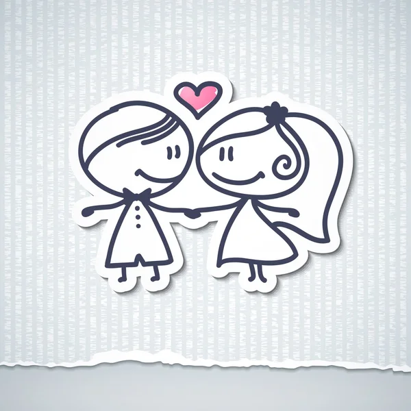 Pareja de boda — Vector de stock