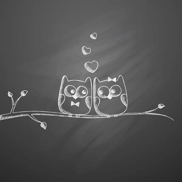 Hand drawn owls — Stock Vector
