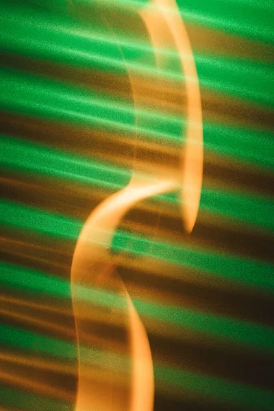 Green Corrugated Metal Background Orange Light Trail Patrick Day Abstract — Stock Photo, Image