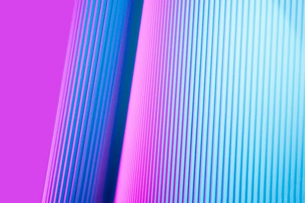 Abstract Geometric Background Pink Blue Hues Corrugated Lines Futuristic Backdrop — 스톡 사진