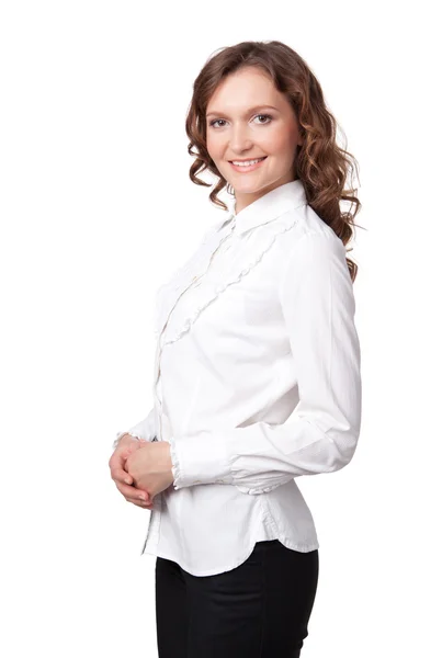 Portrait of a happy young business woman — Stock Photo, Image