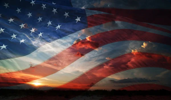 Unabhängigkeitstag. Flagge USA — Stockfoto