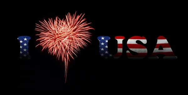 Independence day. I love USA — Stock Photo, Image