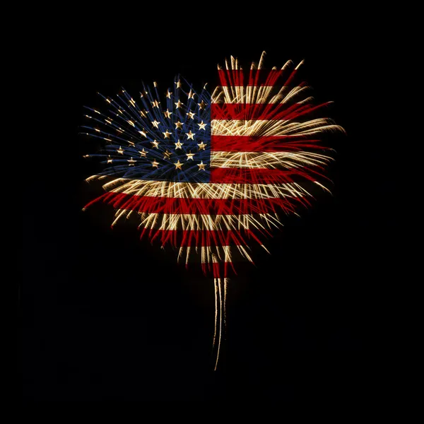 Independence day. My heart with love to usa. — Stock Photo, Image