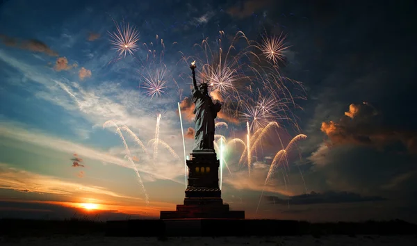 Självständighetsdagen. Liberty upplysande världen Stockbild