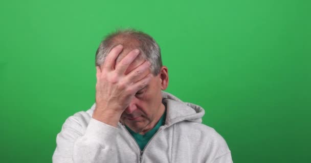 Face Palm on Green Screen — стокове відео