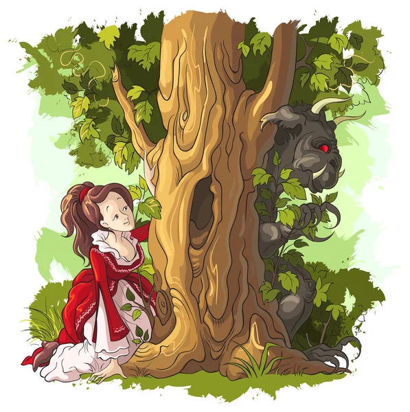 Fairy Tale Beauty and the Beast. Royalty Free Stock Vectors