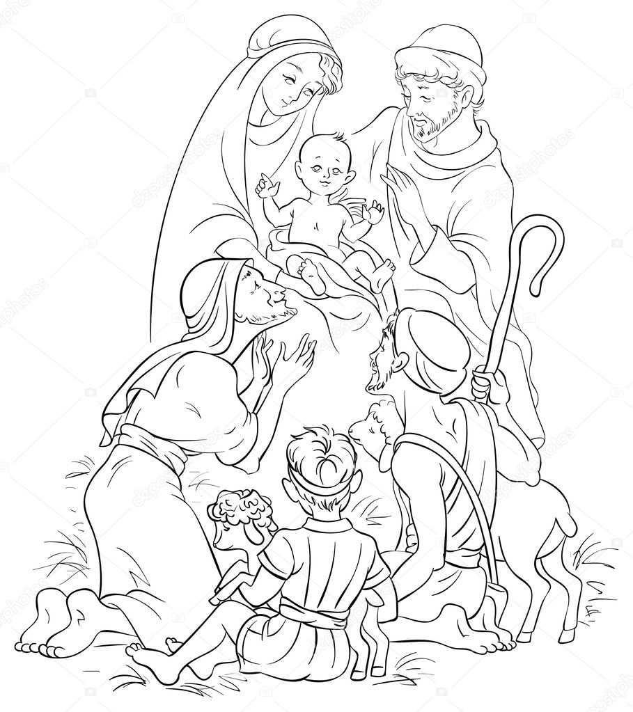 Coloring page Also available colored illustration in gallery — Vector by Aura