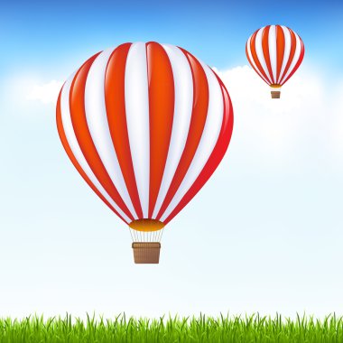 sıcak hava balon gökyüzünde yüzen