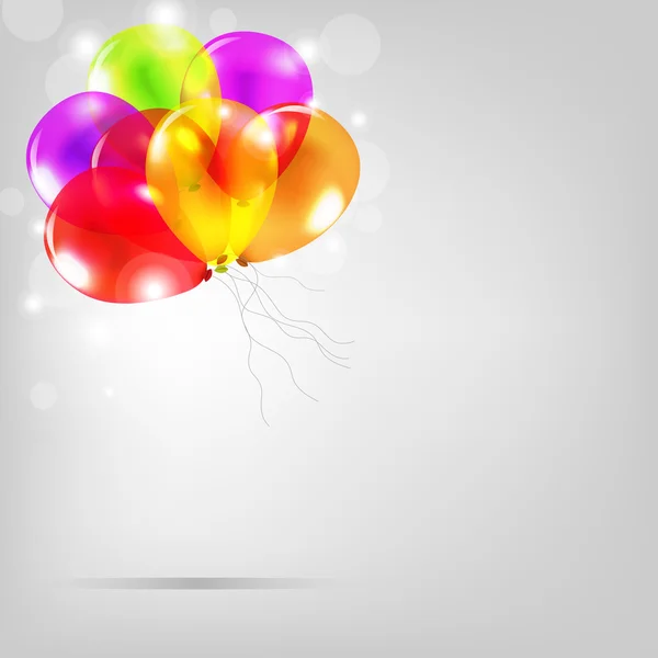 doğum günü kartı renkli balonları