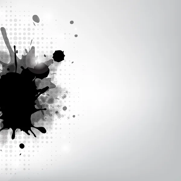 Blob noir et étoiles — Image vectorielle