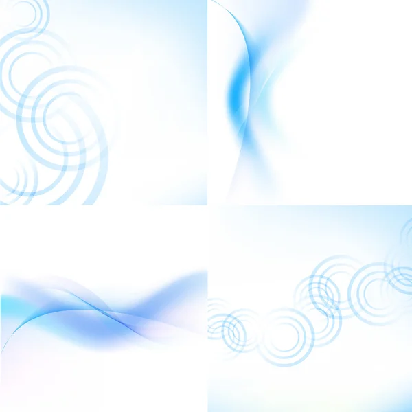 Ensemble de fonds bleu pastel — Image vectorielle