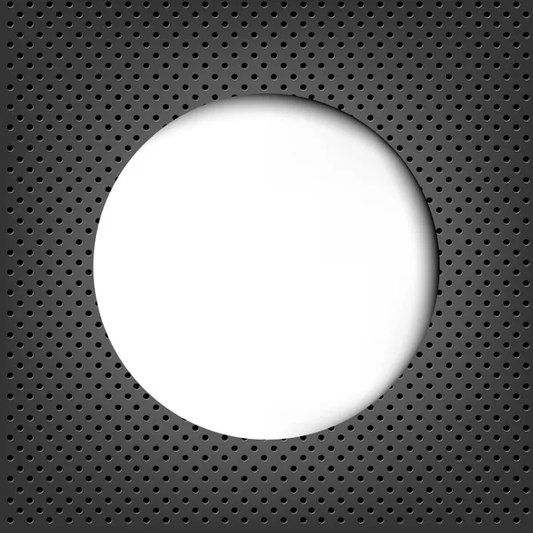 Fond métallique gris avec bulle de parole — Image vectorielle