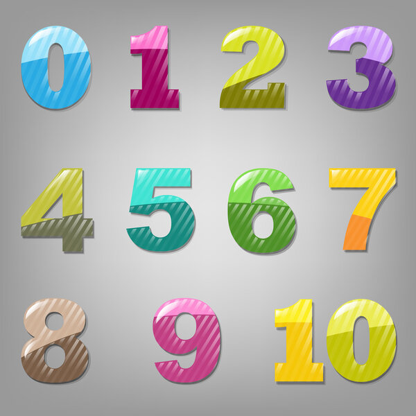 Cartoon Numbers Set