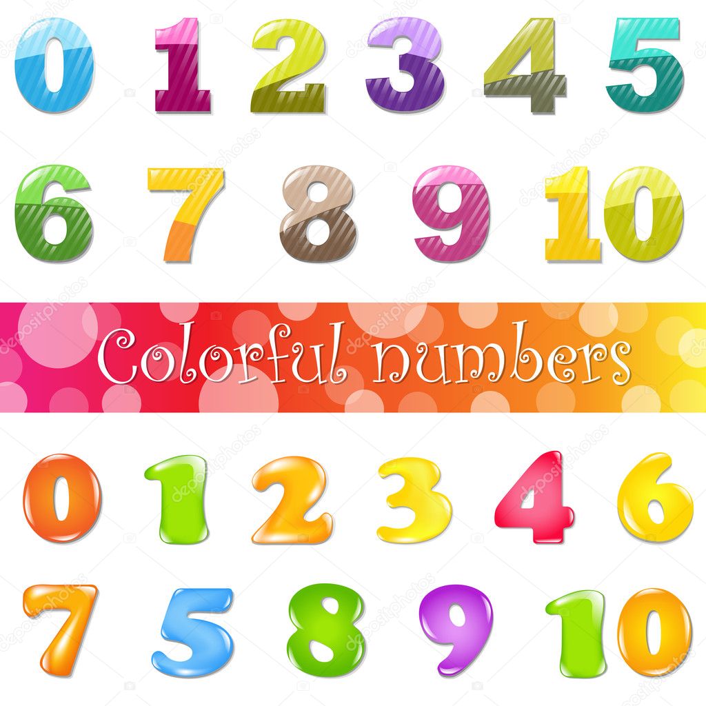 Big Cartoon Numbers Set Stock Vector C Barbaliss 13626768