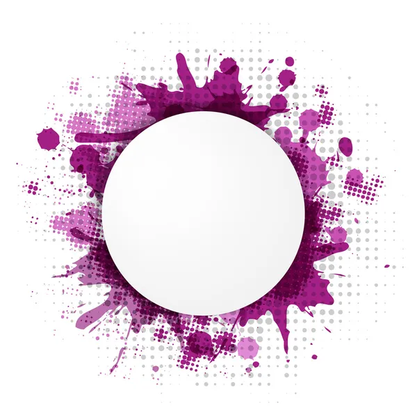 Burbuja violeta abstracta con manchas — Vector de stock