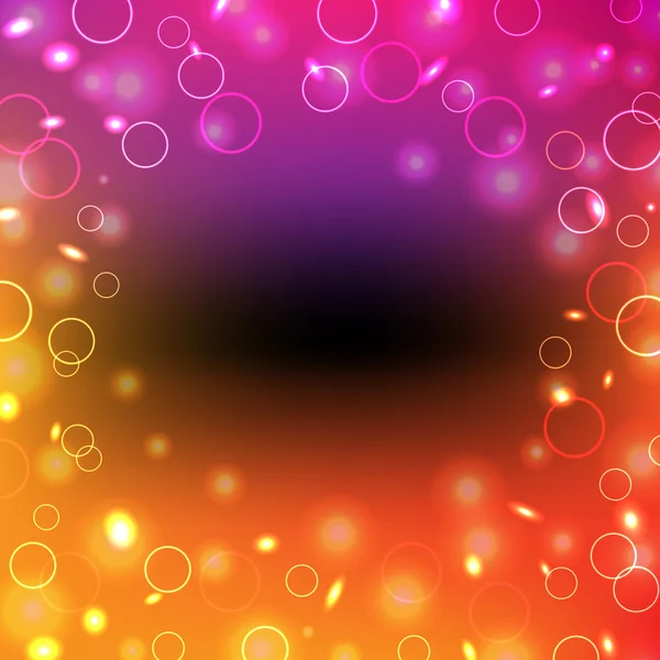 Affiche colorée avec Bokeh — Image vectorielle