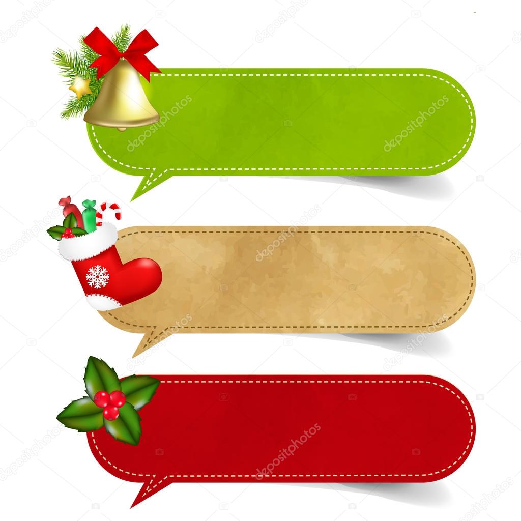 Christmas Speech Bubble Set