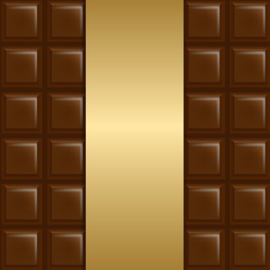 Altın kağıt ile çikolata arka plan