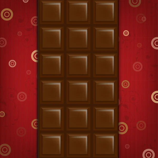 Fondo abstracto con barra de chocolate — Vector de stock