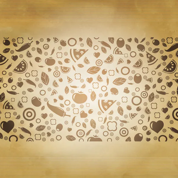 Retro Restoran arka simgeleri ile