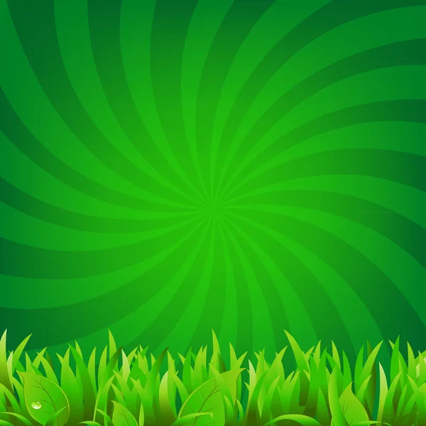 Beams And Green Grass — Stock Vector