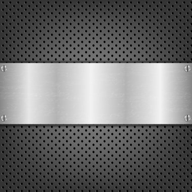 metal plaka ile arka plan