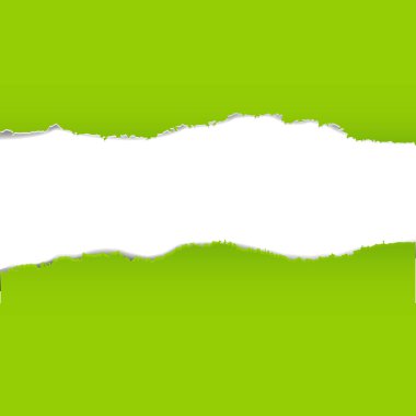 Yeşil yırtılmış kağıt kenarlıkları arka plan