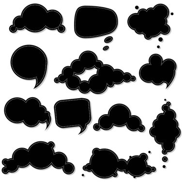 siyah konuşma balonu