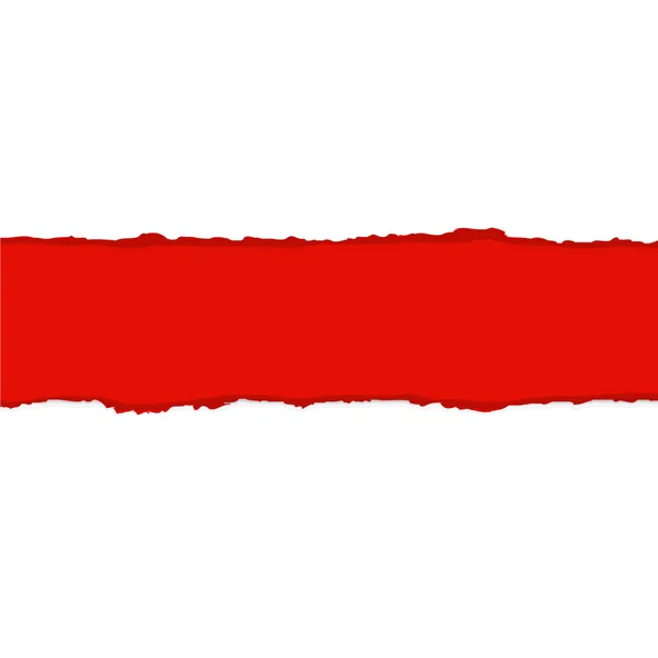 Червоний фрагментарні папір кордону — стоковий вектор