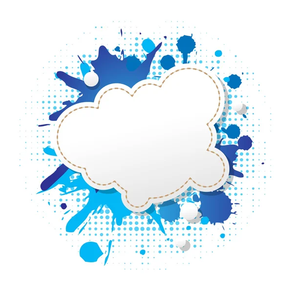 Affiche Grunge bleue avec bulles abstraites — Image vectorielle