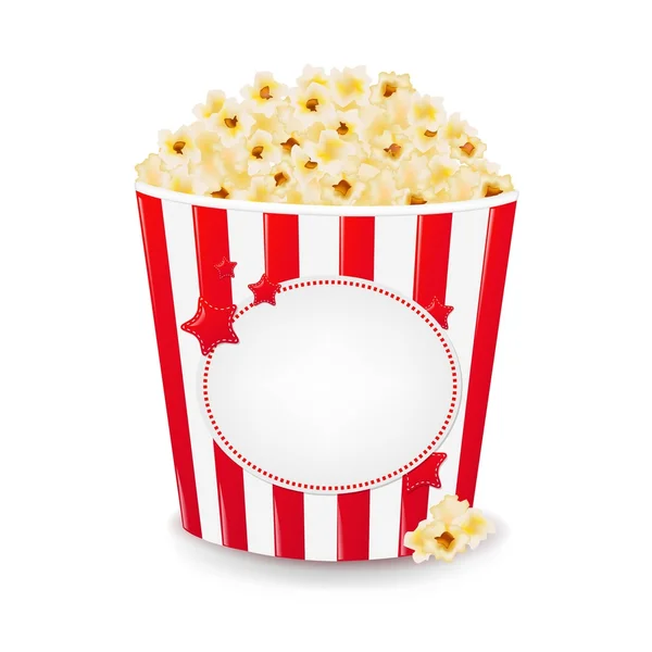 Popcorn kartondobozban — Stock Vector