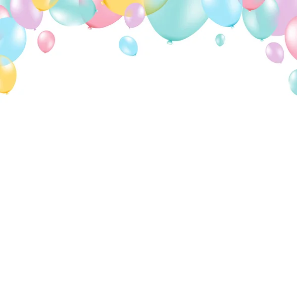 Pastellfarbener Ballonrahmen — Stockvektor