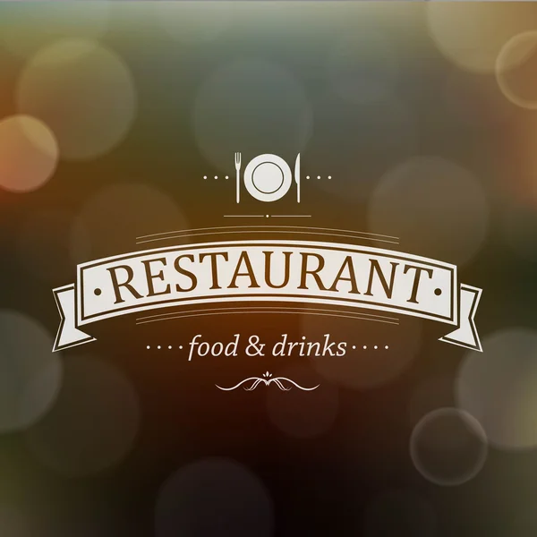 Menu restaurant rétro — Image vectorielle