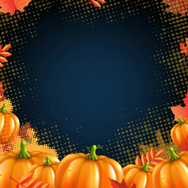 秋天的南瓜框架 — 图库矢量图片
