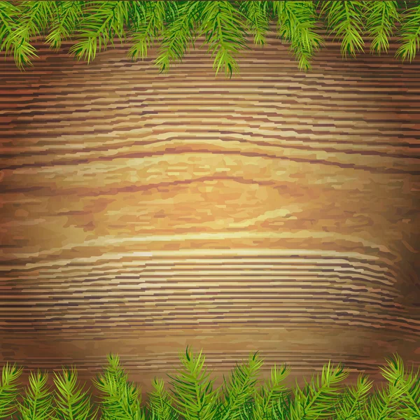 Sfondo di legno natale — Vettoriale Stock