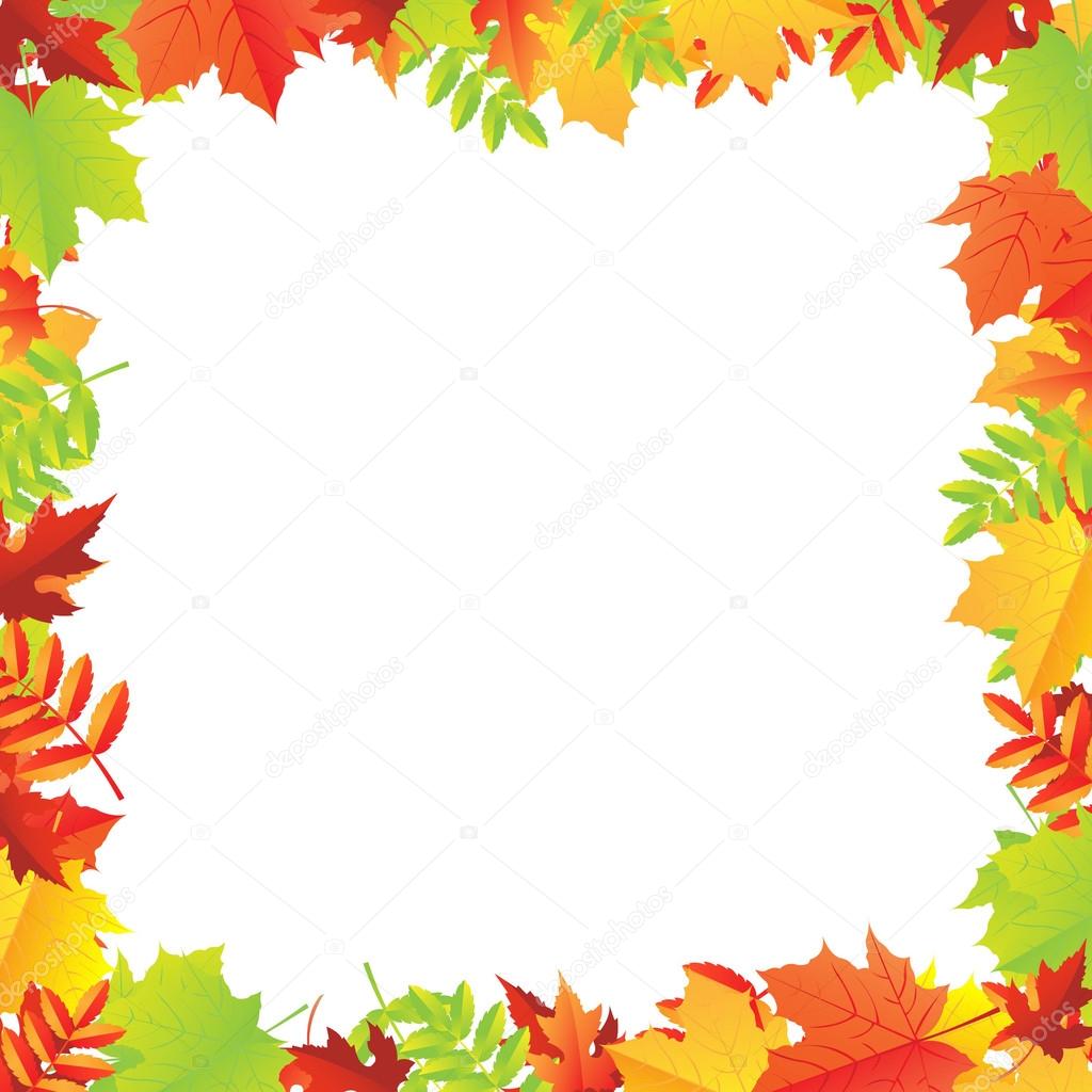 Colorful Autumn Leafs Frame