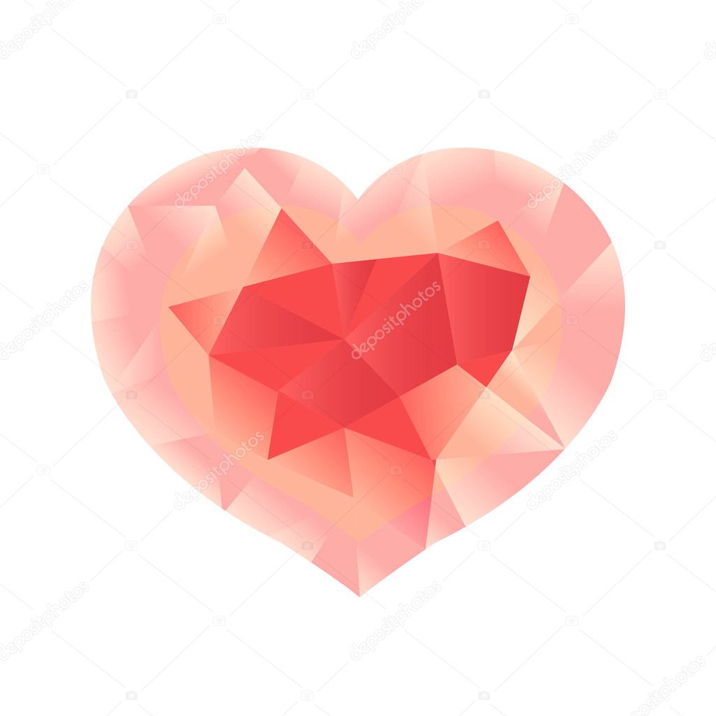 Pastel Pink Origami Heart