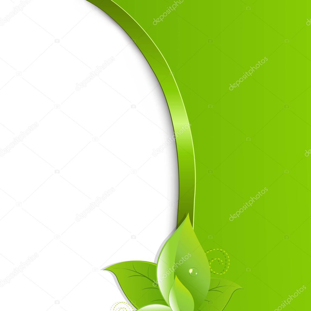 Green Ecology Background With Leaves
