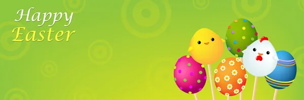 Banner di Pasqua a colori — Vettoriale Stock