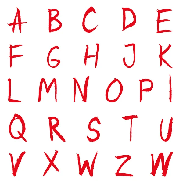 Alphabet rouge — Image vectorielle