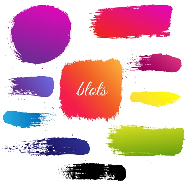 Set de taches de couleur — Image vectorielle