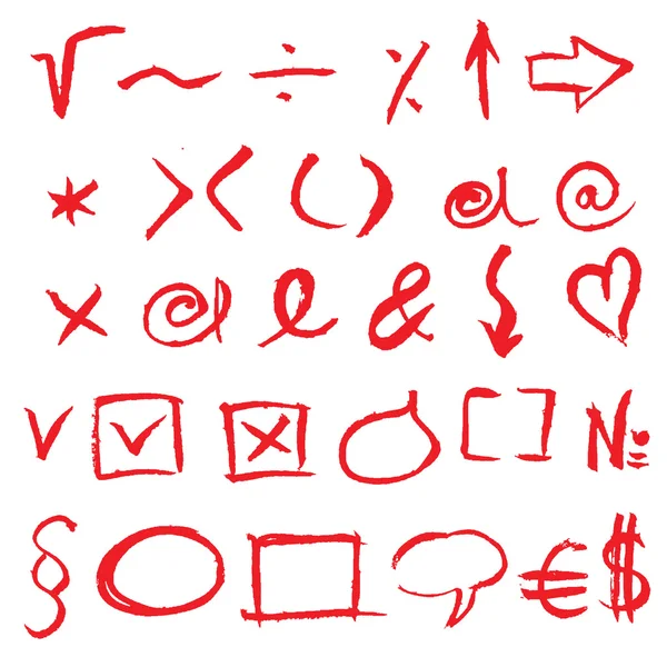 Red Symbols — Stock Vector