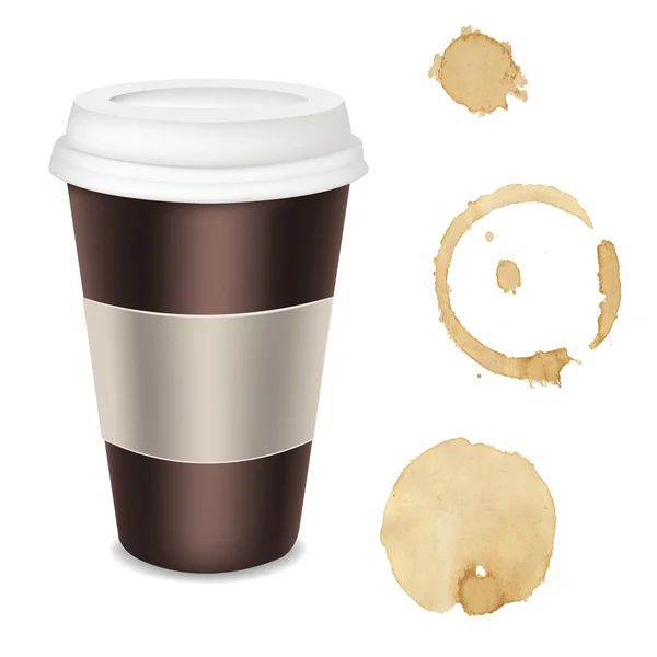 Verre en papier pour café — Image vectorielle