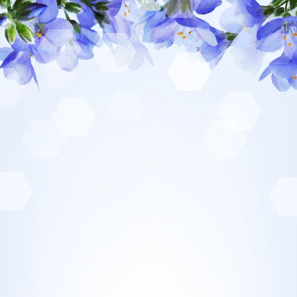 Fleurs bleues — Image vectorielle