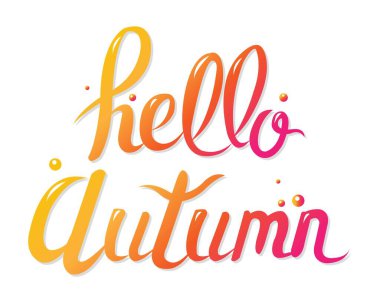 Sonbahar Metni ve İzole Edilmiş Beyaz Arkaplan