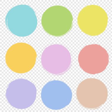 Pastel Blobs Büyük Set İzole Şeffaf arkaplan